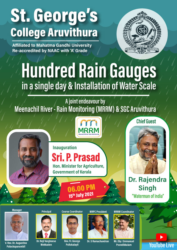 Hundred Rain Gauges in a Single day and Installation of Water Scale